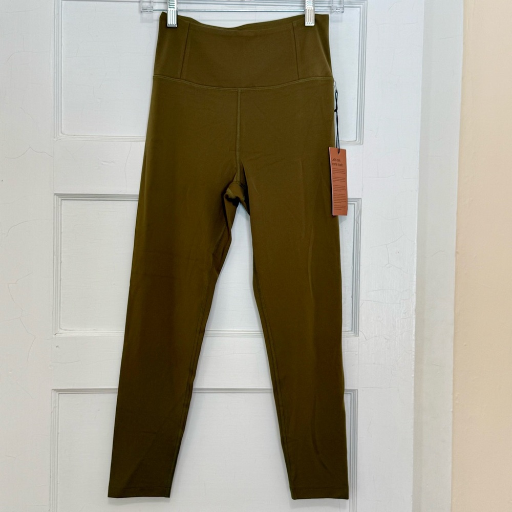 NWT Girlfriend Collective Olive Green Medium Leggings 24" Inseam Sustainable